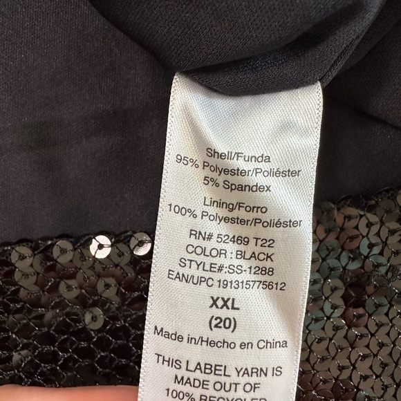 Scoop Black Sequins Collar Shirt Dress Size XXL (20) - Picture 17 of 17